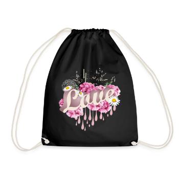 lush Mother's Day bouquet with cloves - Drawstring Bag - black - Front