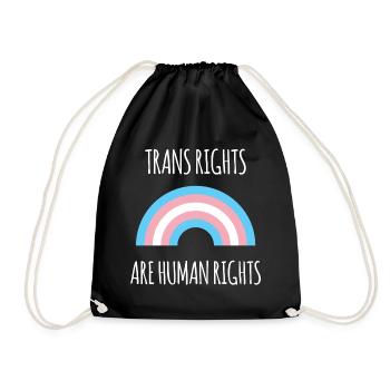 Mois de la fierté - Trans Rights Art Human Rights - Sac de sport léger - noir - Devant