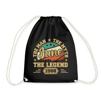 June 1988 The Man, The Myte, The legend, Juni 1988 - Turnbeutel - Schwarz - Vorne