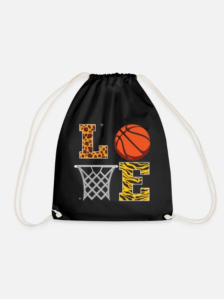 basketball, basketball, basketball fan - Turnbeutel - Schwarz