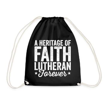 Lutheran Forever Religion Konfirmation Christentum - Turnbeutel - Schwarz - Vorne