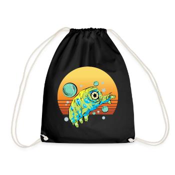 Tardigrade Retro - Drawstring Bag - black - Front