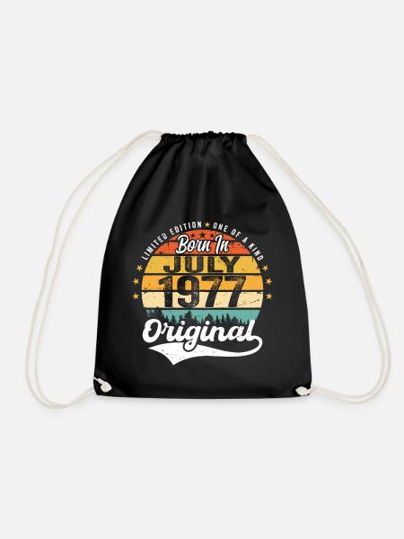 1977 July - Years of greatness since July 1977 - Drawstring Bag - black