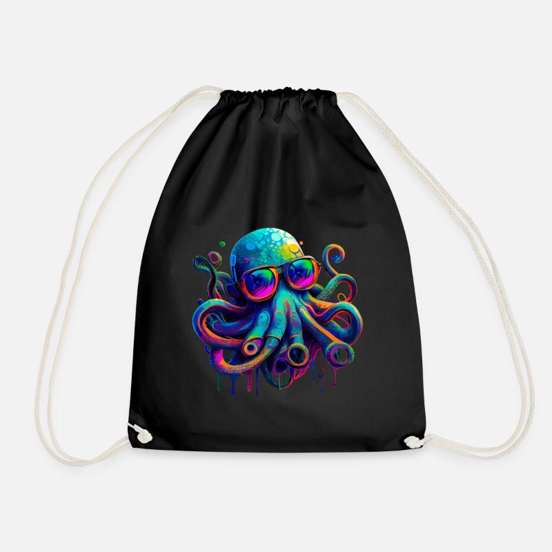 Illustration de la pieuvre - Sac de sport léger - noir
