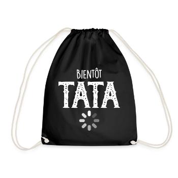 Bientôt Tata - Cadeau Nouvelle Tata - Sac de sport léger - noir - Devant