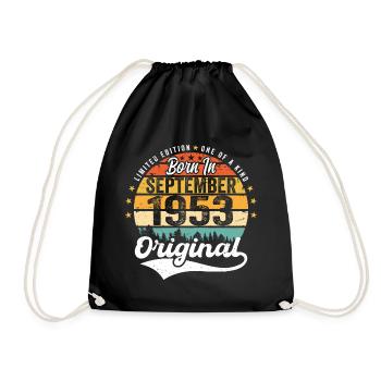 September 1953 Jubilee 1953 September - Drawstring Bag - black - Front