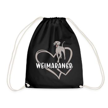 Coeur de braque de Weimar - Sac de sport léger - noir - Devant