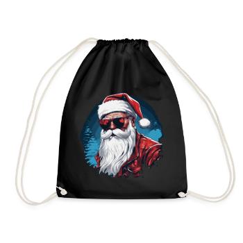 Frohe Weihnachten - Turnbeutel - Schwarz - Vorne