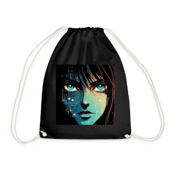 Anime Digital - Drawstring Bag - black - Front