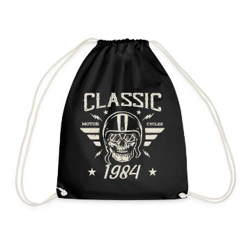 Cadeau D’anniversaire Classique Vintage Né en 1984 - Sac de sport léger - noir - Devant