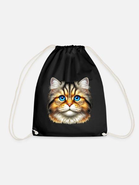 Katze - Turnbeutel - Schwarz