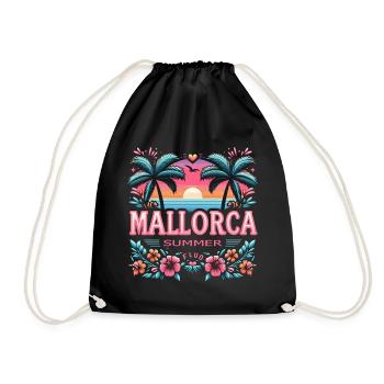 Majorca - Drawstring Bag - black - Front