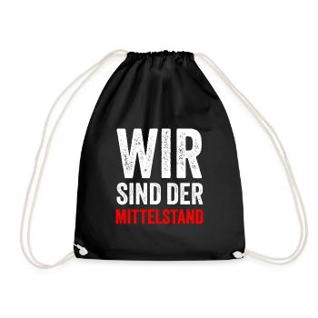 WIR SIND DER MITTELSTAND - Turnbeutel - Schwarz - Vorne