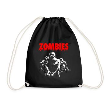 ZOMBIES - Retro Comic - Horror Halloween Geschenk - Turnbeutel - Schwarz - Vorne