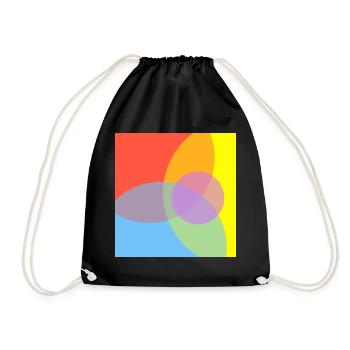 Colour Play Pattern - Drawstring Bag - black - Front