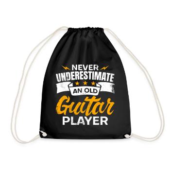 Ne sous-estimez jamais un vieux guitariste - Sac de sport léger - noir - Devant
