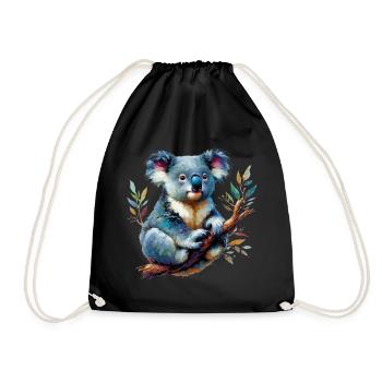 Koala - Drawstring Bag - black - Front