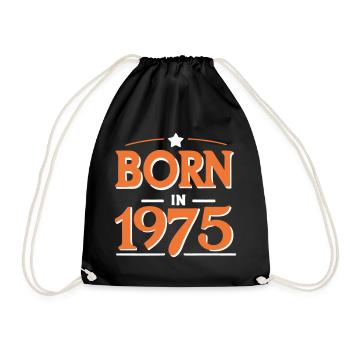Born in 1975 – 50 years of Retro Kult - Drawstring Bag - black - Front