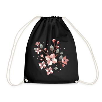 Branche de fleur de cerisier élégante - Splendeur printanière délicate - Sac de sport léger - noir - Devant