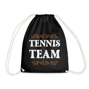 Tennis Team - Turnbeutel - Schwarz - Vorne