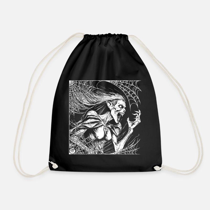 the witch - Drawstring Bag - black
