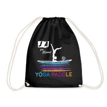 Yoga auf dem Paddle 🧘‍♀️ JA zu Sport Bunt & Stark - Turnbeutel - Schwarz - Vorne