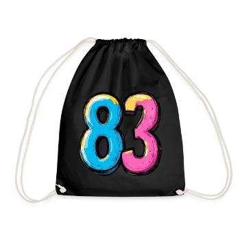 83 Nombre Coloré - Sac de sport léger - noir - Devant