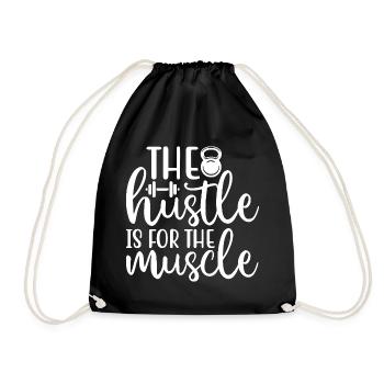 L’agitation est pour la typographie musculaire - Sac de sport léger - noir - Devant