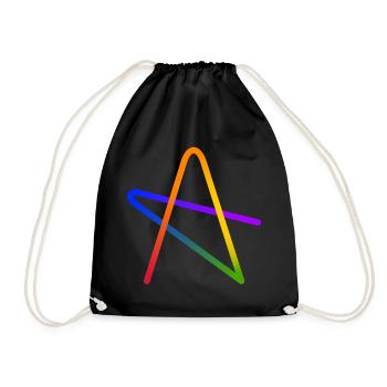 Rainbow A Star Gift - Drawstring Bag - black - Front