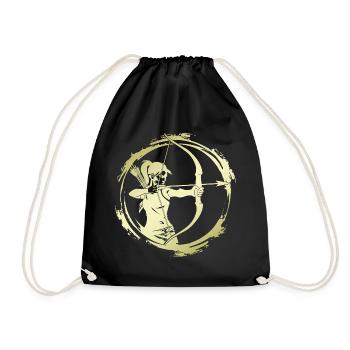 Archery Silhouette - Drawstring Bag - black - Front