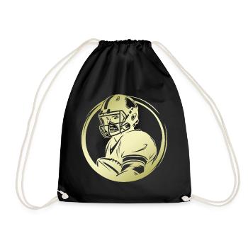 Silhouette de football américain - Sac de sport léger - noir - Devant