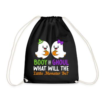 Gender Reveal Halloween Babyshower - Drawstring Bag - black - Front