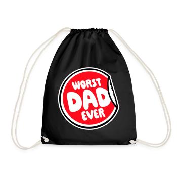 Le pire papa de tous les temps Drôle Sarcastique Papa pour la fête des pères - Sac de sport léger - noir - Devant