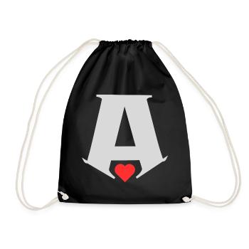 A - Turnbeutel - Schwarz - Vorne