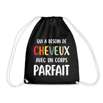 Man Humour Bald Gift Man Humour Joke Baldness - Drawstring Bag - black - Front