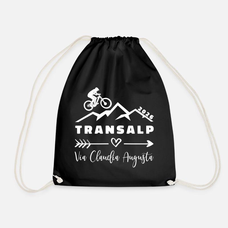 Transalp 2026 - Fahrrad MTB -  Via Claudia Augusta - Turnbeutel - Schwarz
