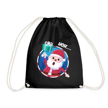 Cadeau du Père Noël Lumineux - Sac de sport léger - noir - Devant
