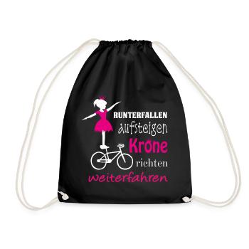 Artistic cycling, artistic cycling, indoor cycling - Drawstring Bag - black - Front