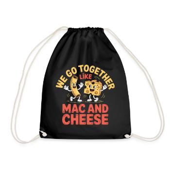 Mac and Cheese Best Friends Couple Design - Drawstring Bag - black - Front