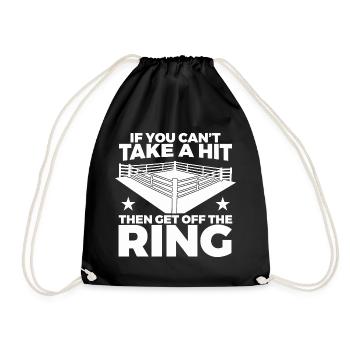 If You Can't Take Hit Then Get Off Ring - Turnbeutel - Schwarz - Vorne