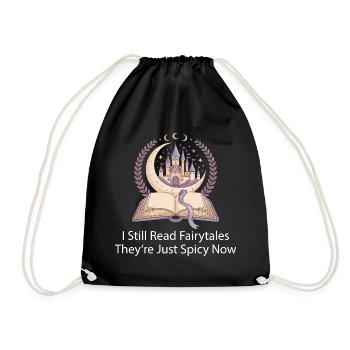 Fairytale Castle Fantasy Books Gift Girl - Drawstring Bag - black - Front