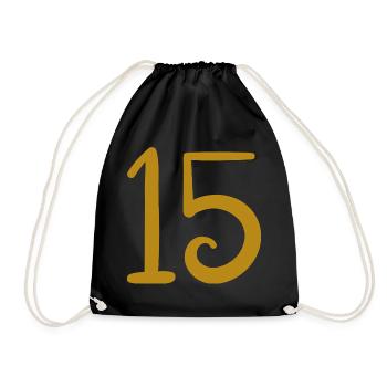 15 - Drawstring Bag - black - Front