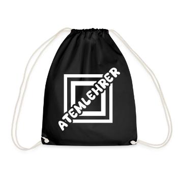 Gift for Breathing Instructor - Drawstring Bag - black - Front
