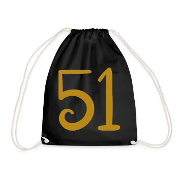 51 - Drawstring Bag - black - Front