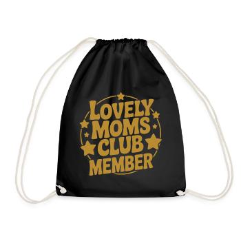 Lovely Moms Club Member - Turnbeutel - Schwarz - Vorne