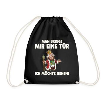 Königliche Türbitte Geh Jetzt - Turnbeutel - Schwarz - Vorne