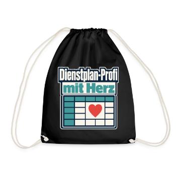 Altenpfleger Dienstplan-Profi mit Herz Geschenk Id - Drawstring Bag - black - Front