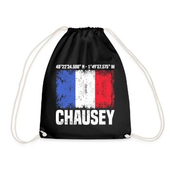 Chausey Coordinates - Drawstring Bag - black - Front