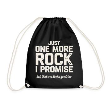 Geology Stone Search Gift for Naturalist - Drawstring Bag - black - Front
