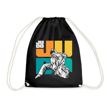 Entraînement au combat au sol en judo arts martiaux - Sac de sport léger - noir - Devant